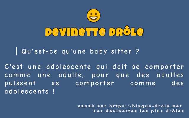 Qu'est-ce qu'une baby sitter ?