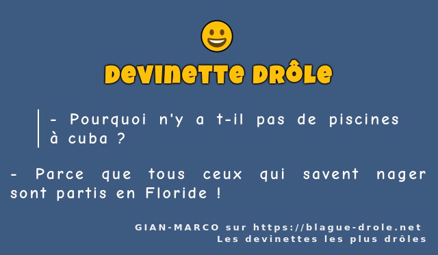 Pourquoi n'y a t-il pas de piscines à cuba ?