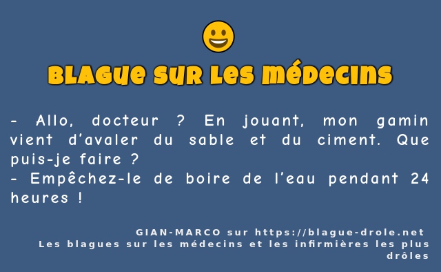Allo, docteur ? En jouant, mon gamin vient...