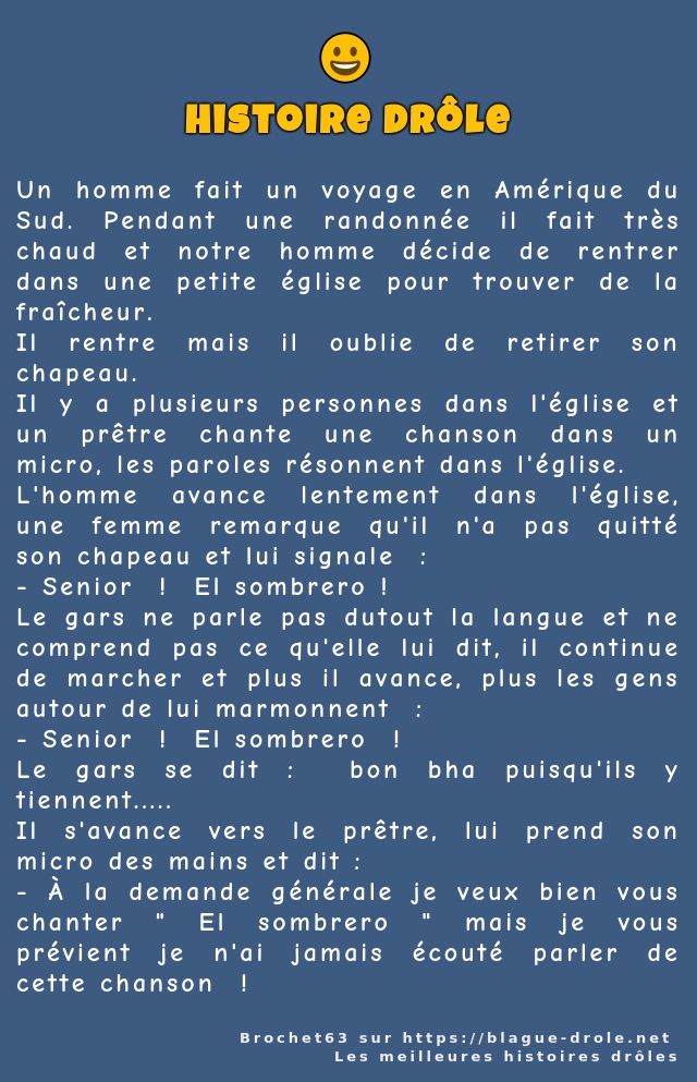 Un homme fait un voyage en Amérique du Sud....