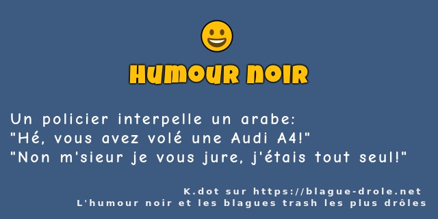 Un policier interpelle un arabe: