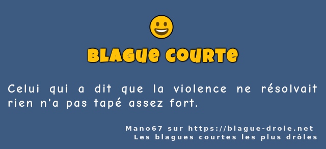 Celui qui a dit que la violence ne résolvait...
