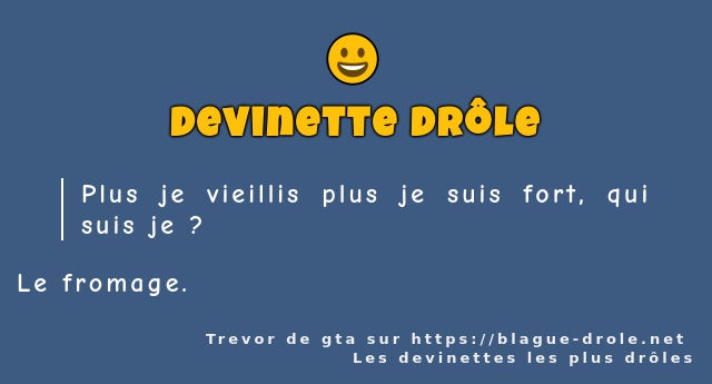 Plus je vieillis plus je suis fort, qui suis...