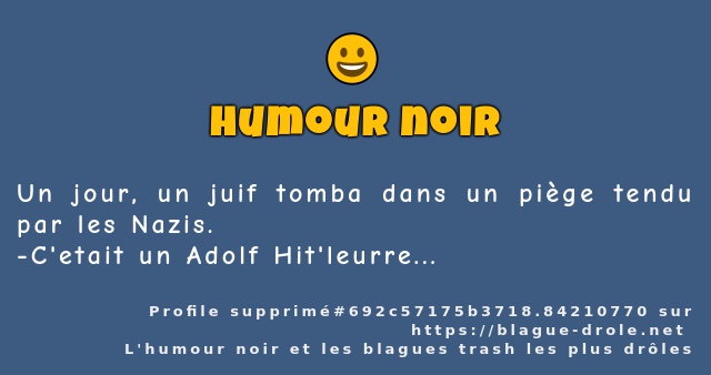 Un jour, un juif tomba dans un piège tendu...