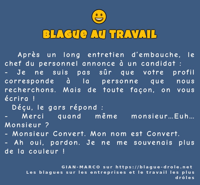   Après un long entretien d’embauche, le...