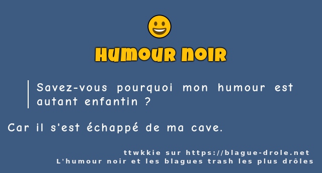 Savez-vous pourquoi mon humour est autant...