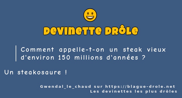 Comment appelle-t-on un steak vieux...
