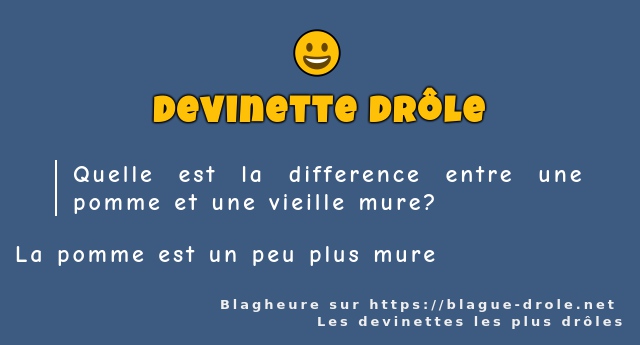 Quelle est la difference entre une pomme et...