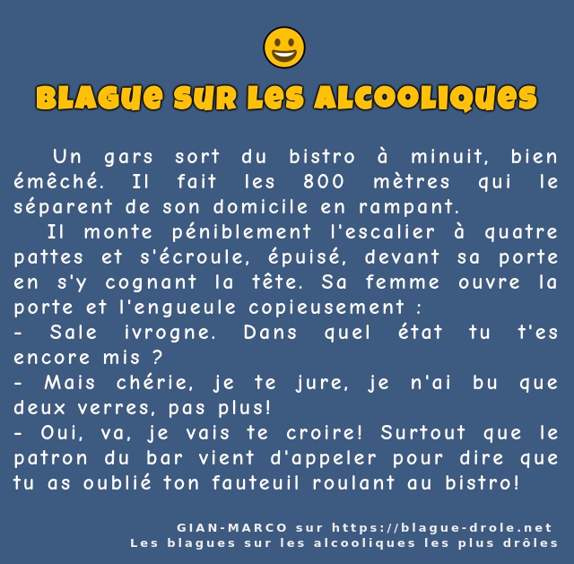   Un gars sort du bistro à minuit, bien...