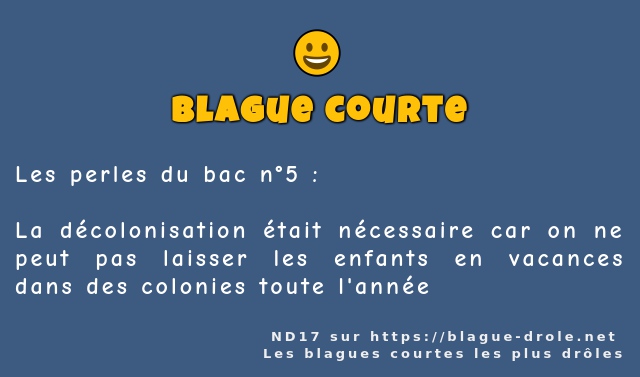 Les perles du bac n°5 :