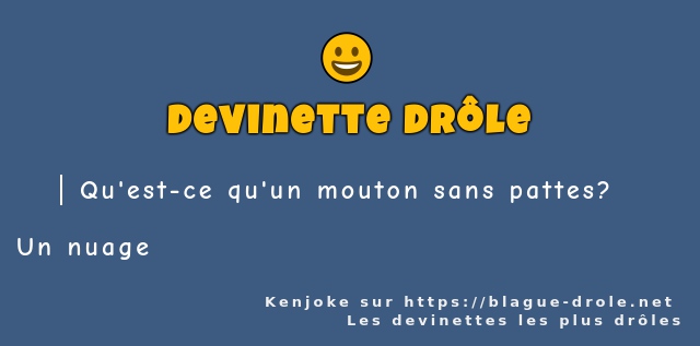 Qu'est-ce qu'un mouton sans pattes?