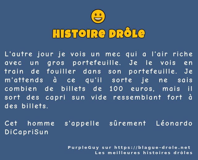 L'autre jour je vois un mec qui a l'air...