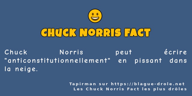 Chuck Norris peut écrire...