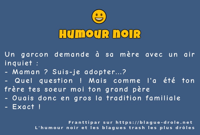 Un garcon demande à sa mère avec un air...