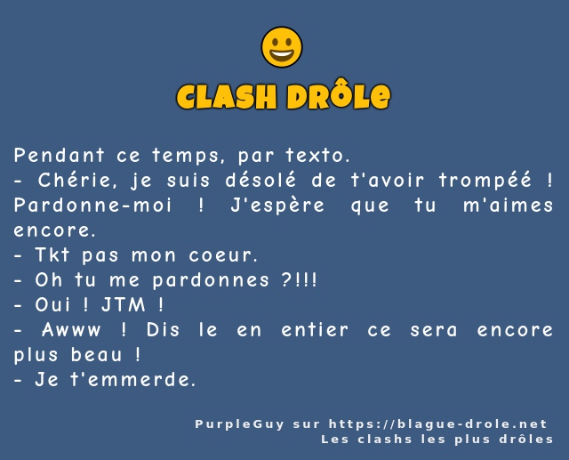 Pendant ce temps, par texto. 