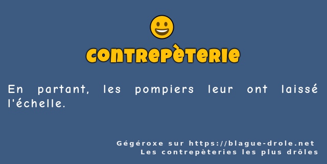 En partant, les pompiers leur ont laissé...