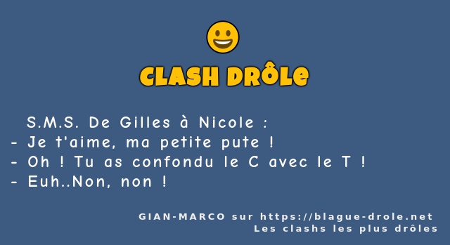   S.M.S. De Gilles à Nicole :