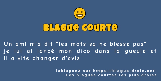 Un ami m'a dit les mots sa ne blesse pas