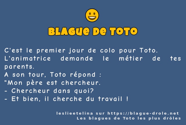 C'est le premier jour de colo pour Toto.