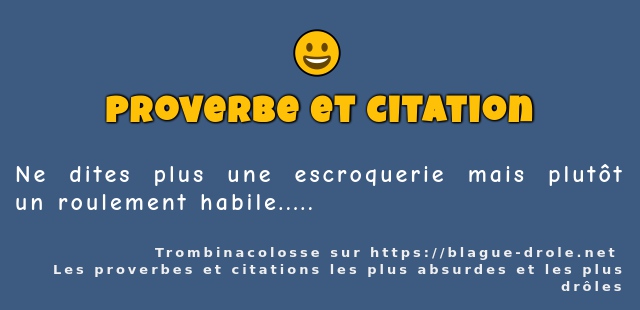 Ne dites plus une escroquerie mais plutôt un...