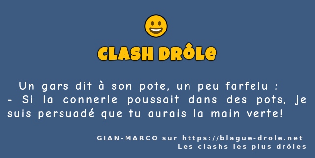   Un gars dit à son pote, un peu farfelu :