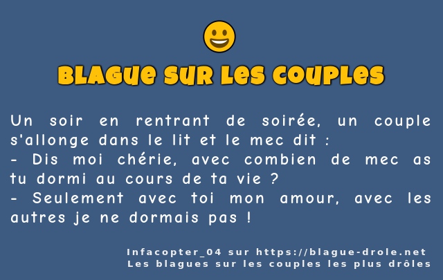 Un soir en rentrant de soirée, un couple...