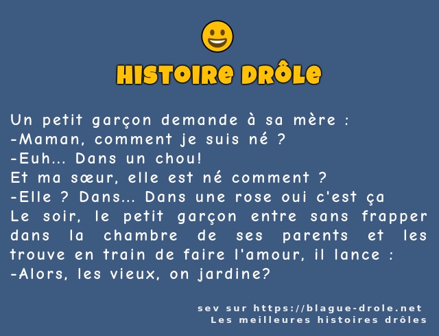 Un petit garçon demande à sa mère :