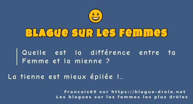 Quelle est la différence entre ta Femme et...