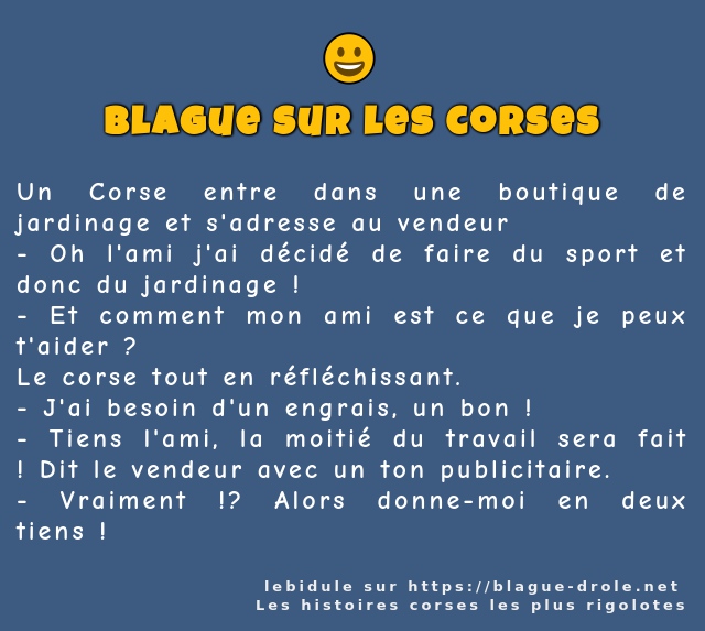 Un Corse entre dans une boutique de...