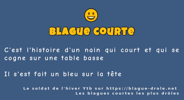 C'est l'histoire d'un nain qui court et qui...