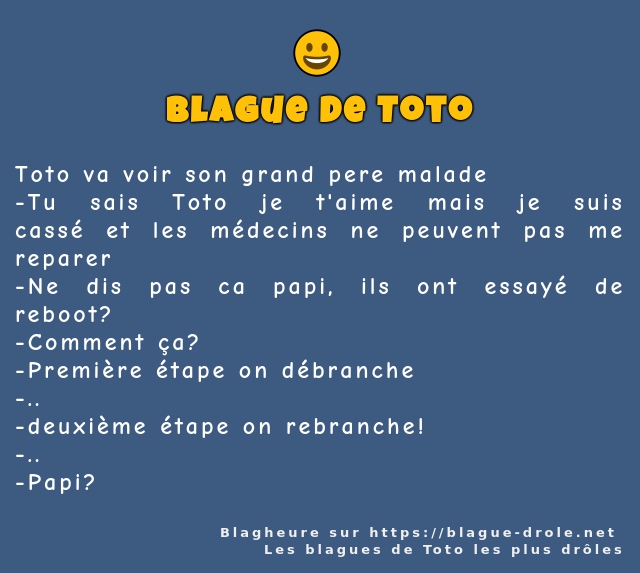 Toto va voir son grand pere malade