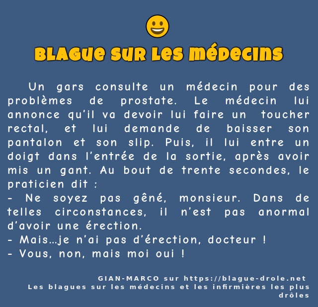   Un gars consulte un médecin pour des...