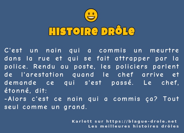 C'est un nain qui a commis un meurtre dans...