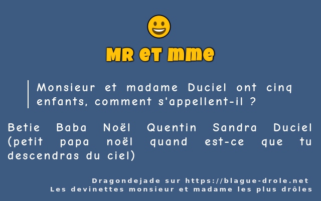 Monsieur et madame Duciel ont cinq enfants,...