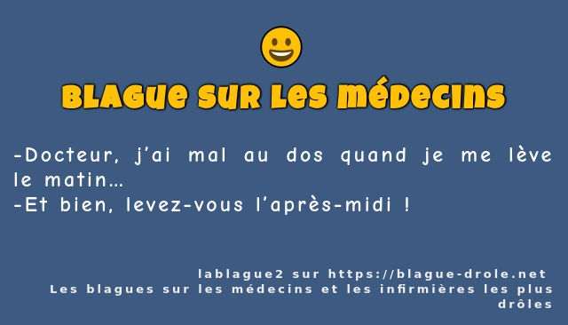 Docteur, j’ai mal au dos quand je me lève le...
