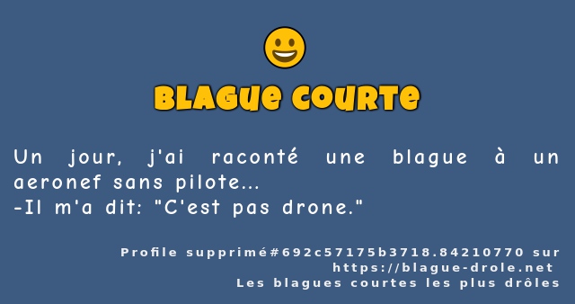 Un jour, j'ai raconté une blague à un...