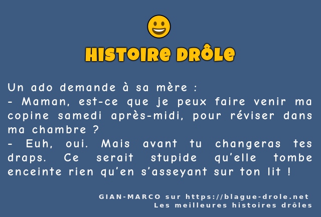 Un ado demande à sa mère :