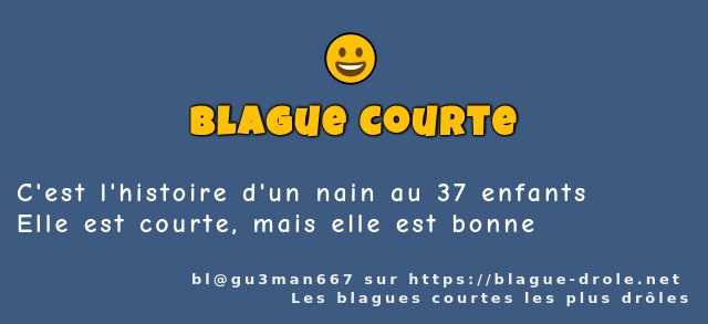 C'est l'histoire d'un nain au 37 enfants