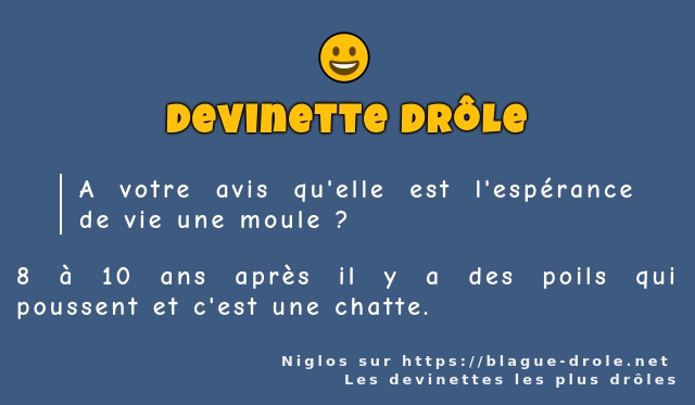A votre avis qu'elle est l'espérance de vie...