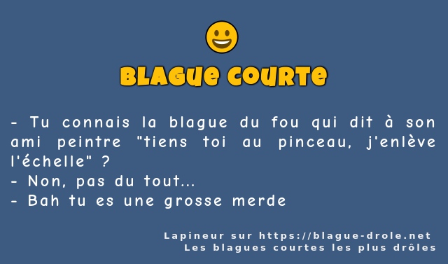 Tu connais la blague du fou qui dit à son...