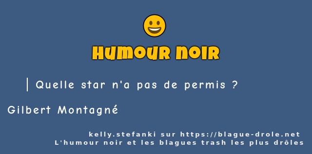 Quelle star n'a pas de permis ? 