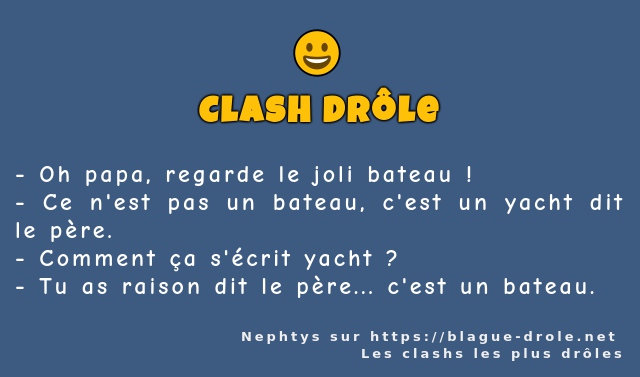 Oh papa, regarde le joli bateau !