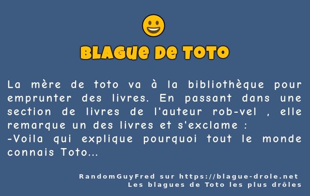 La mère de toto va à la bibliothèque pour...