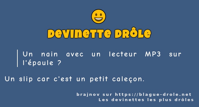 Un nain avec un lecteur MP3 sur l'épaule ? 