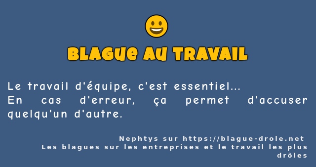 Le travail d'équipe, c'est essentiel...
