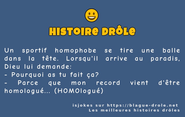 Un sportif homophobe se tire une balle dans...