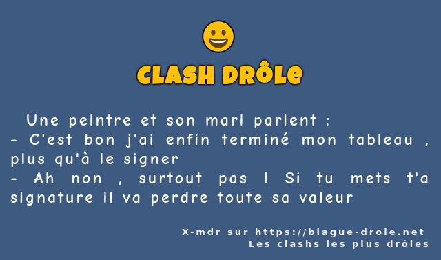   Une peintre et son mari parlent :