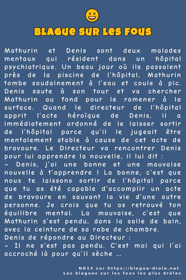 Mathurin et Denis sont deux malades mentaux...