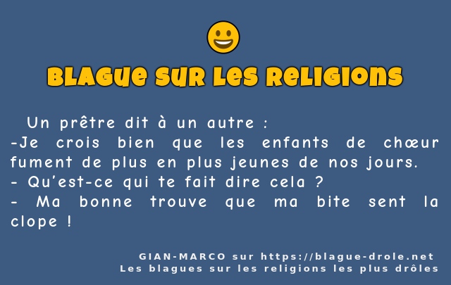   Un prêtre dit à un autre :