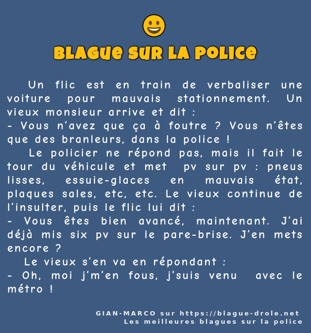   Un flic est en train de verbaliser une...